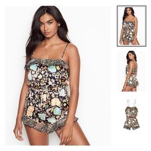 VICTORIA'S SECRET Floral Flounce Romper